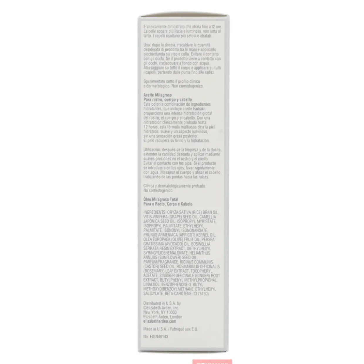 Hoitoöljy, Elizabeth Arden 100 ml Eight Hour Cream All Over Miracle For Face, Body And Hair