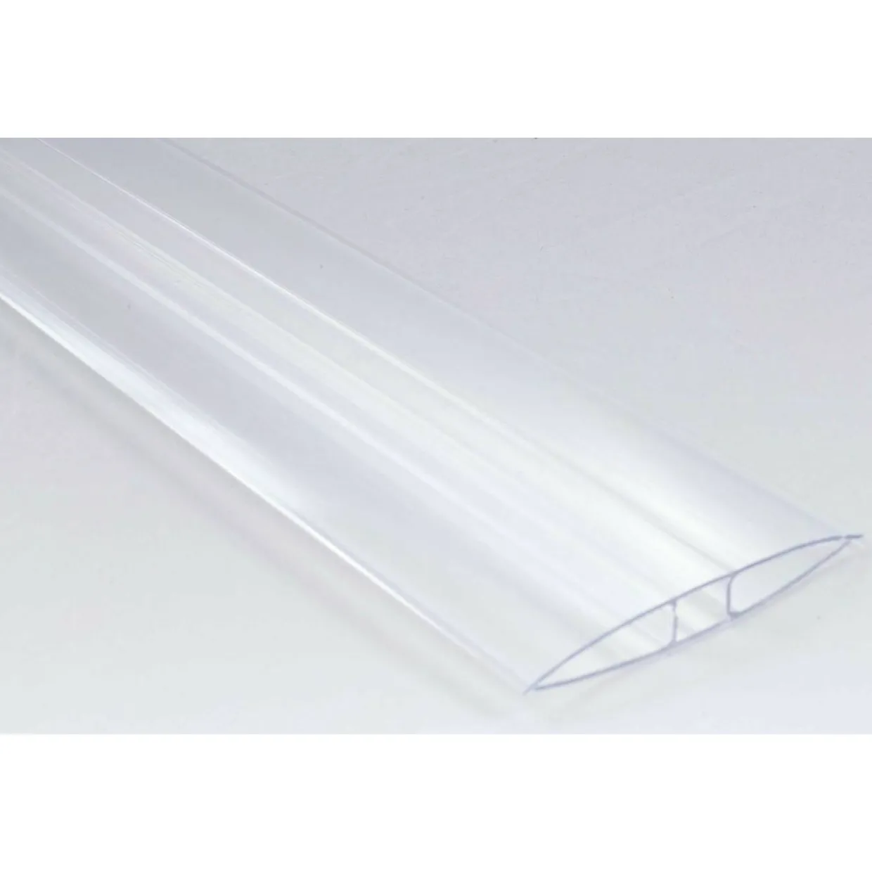 H-profiililista Keraplast, 6 mm PC-muovi kirkas 2,5 m
