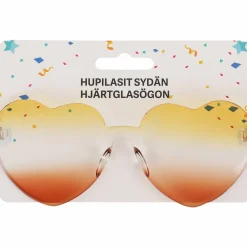Hupilasit sydän oranssi
