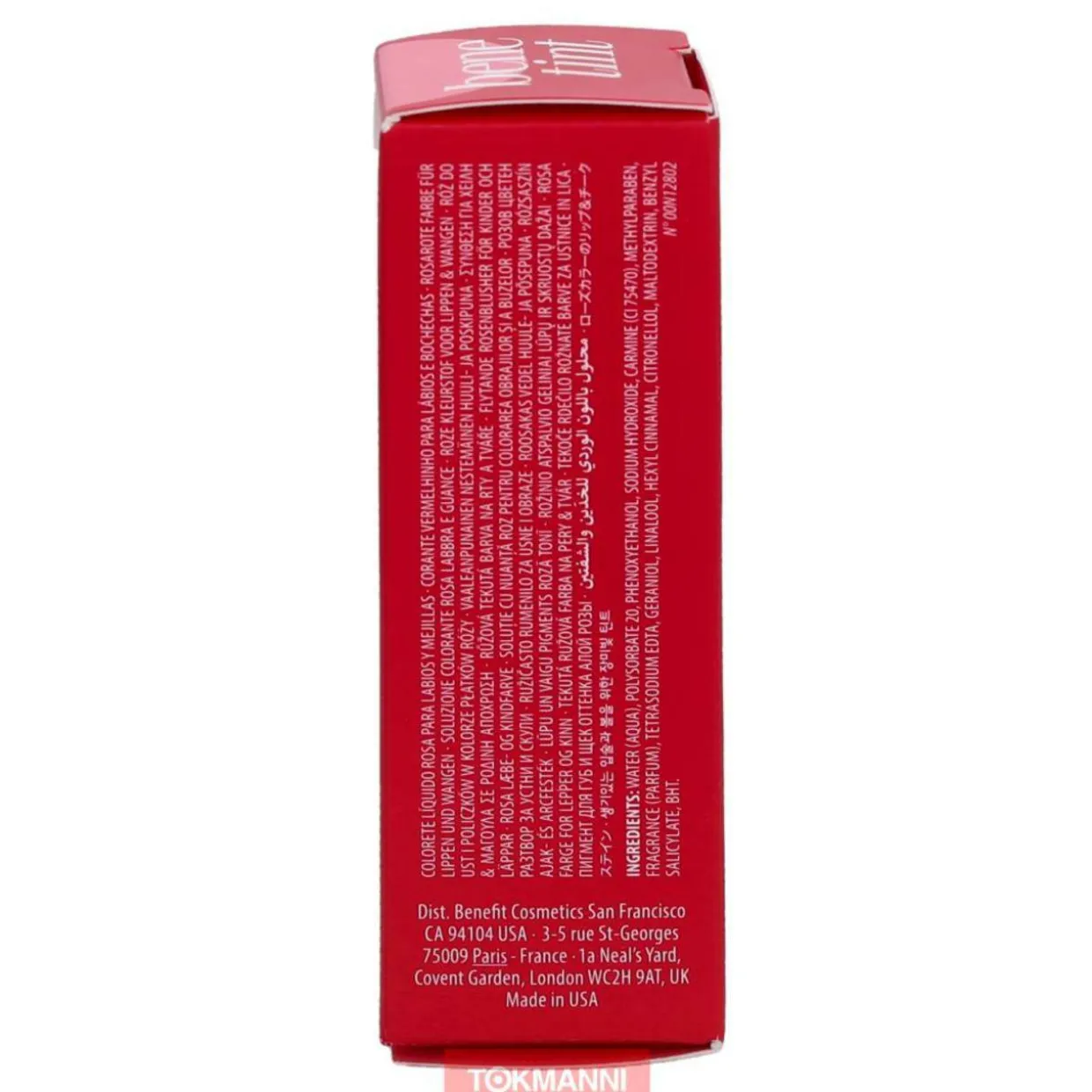 Huuli- ja poskipuna, Benefit 6 ml Benetint Lip & Cheek Stain Rose-Tinted