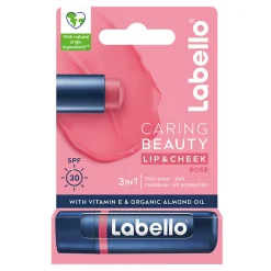 Huulivoide Labello Caring Beauty sävyttävä, huulille ja poskille