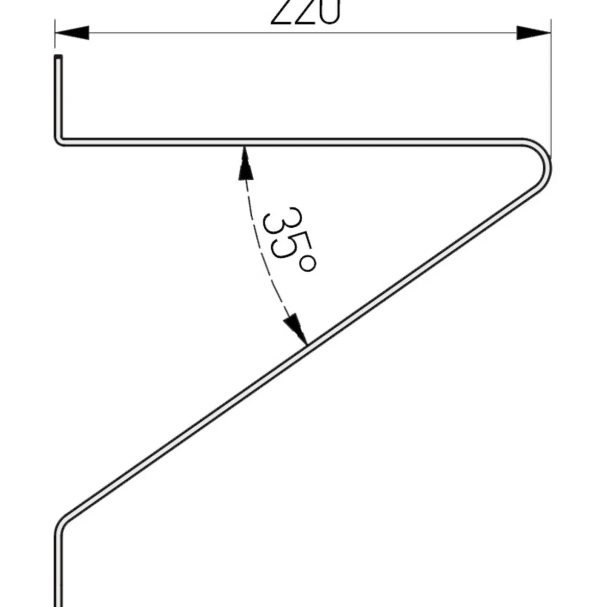 Hyllynkannatin Element System Gala 250 x 220 x 30 mm, mattamusta