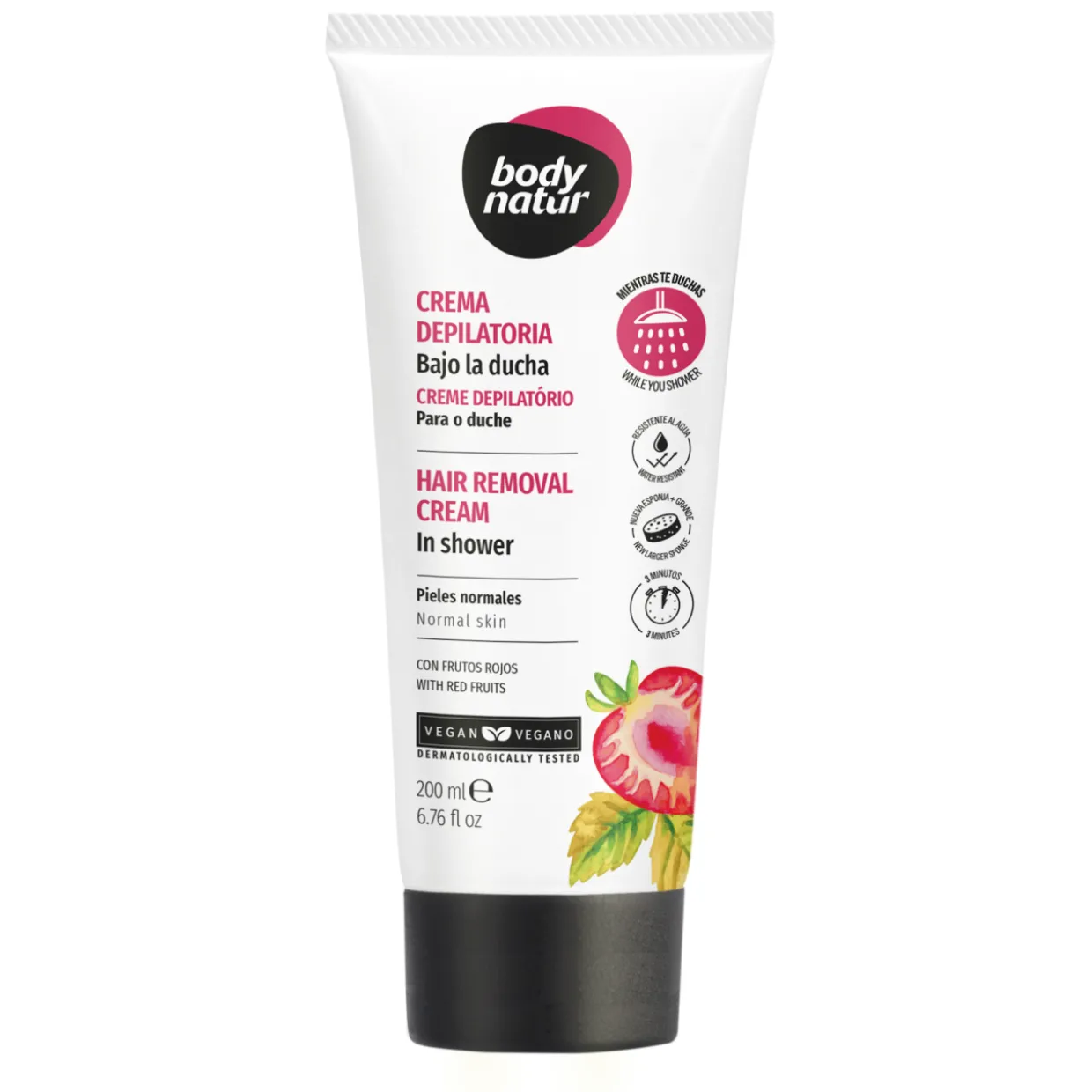 Ihokarvanpoistoaine Body Natur 200 ml Suihkuvoide