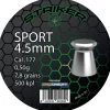 Ilmakiväärin luoti Striker Sport 4,5 mm (Cal .177) / 0,50 g, 500 kpl/pkt