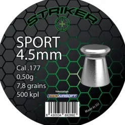 Ilmakiväärin luoti Striker Sport 4,5 mm (Cal .177) / 0,50 g, 500 kpl/pkt