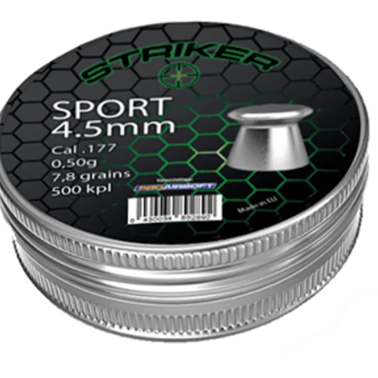 Ilmakiväärin luoti Striker Sport 4,5 mm (Cal .177) / 0,50 g, 500 kpl/pkt