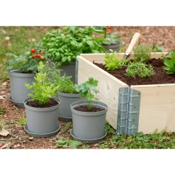 Istutusruukku Orthex 21 cm Recycled Cultivate harmaa