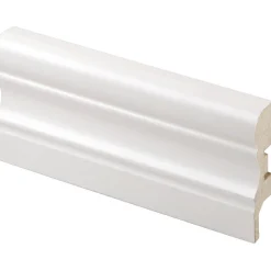 Jalkalista AURA 16 x 60 x 2750 mm, MDF valkoinen, 5 kpl