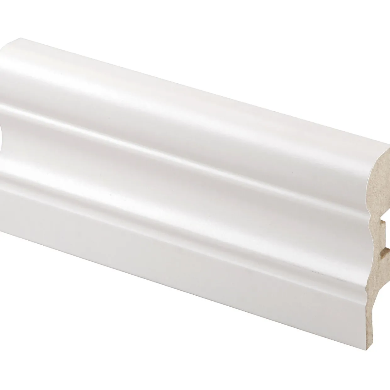 Jalkalista AURA 16 x 60 x 2750 mm, MDF valkoinen, 5 kpl