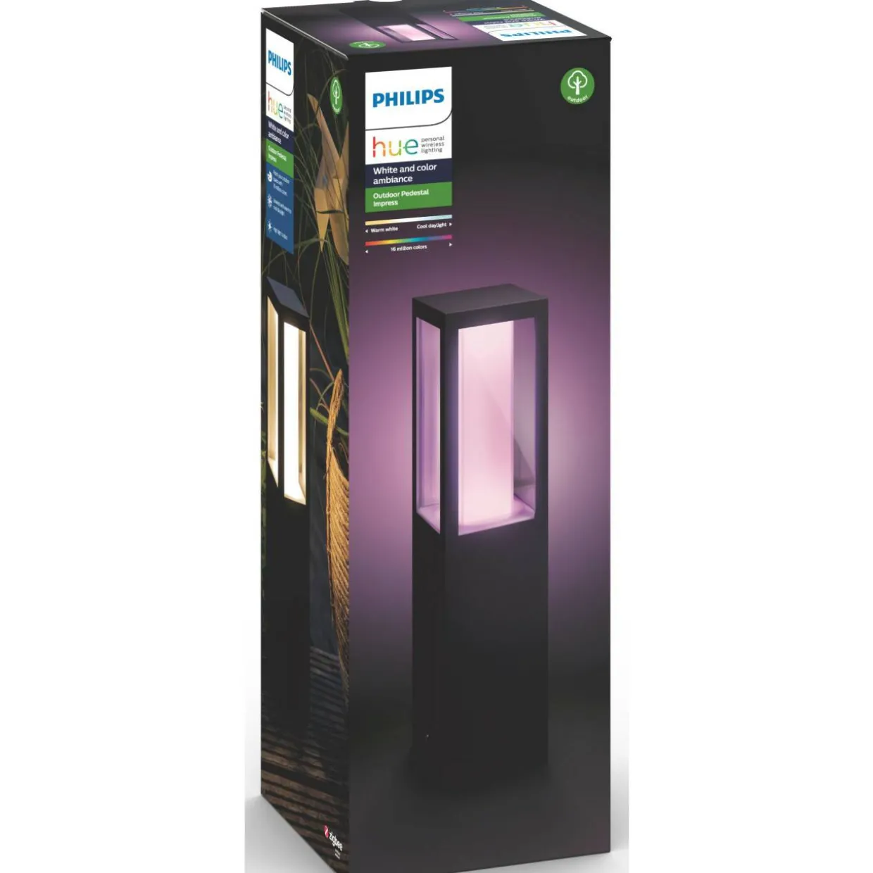 Jalustavalaisin Philips Hue Impress White and Color Ambiance 2x8W, musta