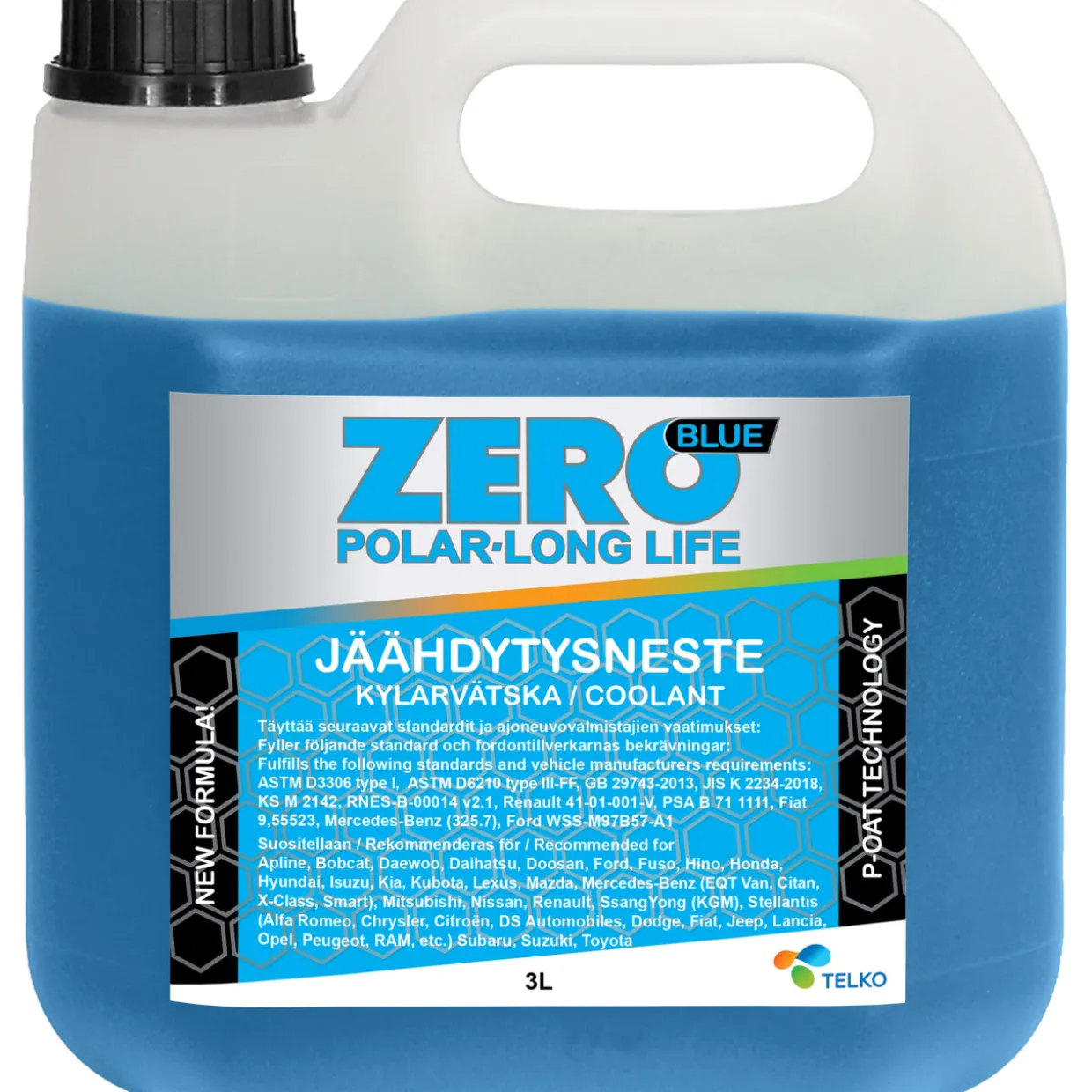 Jäähdytinneste Zero Polar Longlife Blue 100 % 3 l