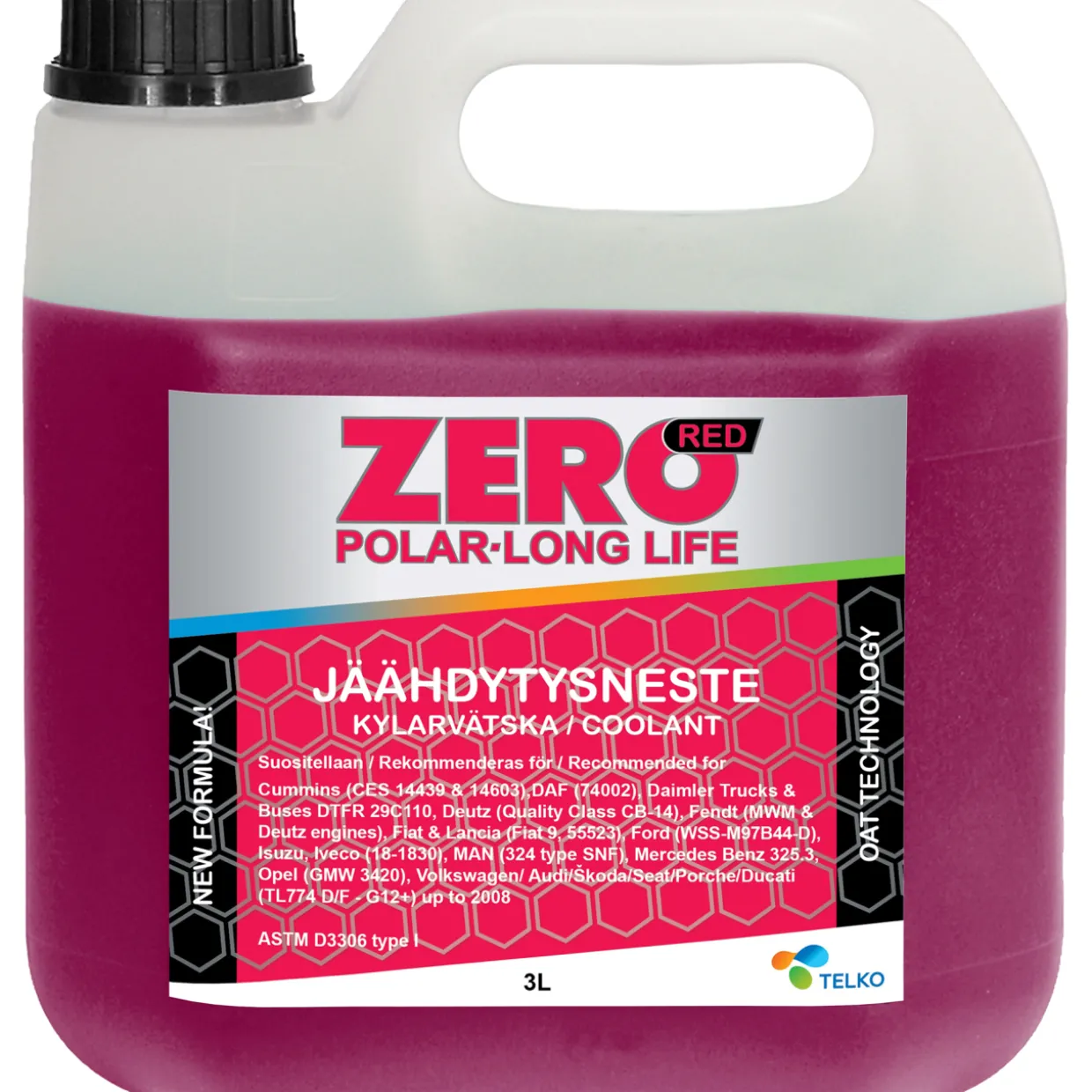 Jäähdytysneste Zero Polar Longlife Red 100 % 3 l