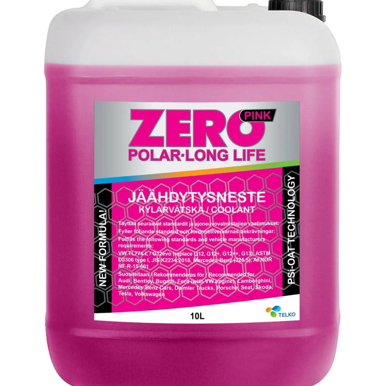 Jäähdytysneste Zero Polar Longlife Pink 100 % 10 l