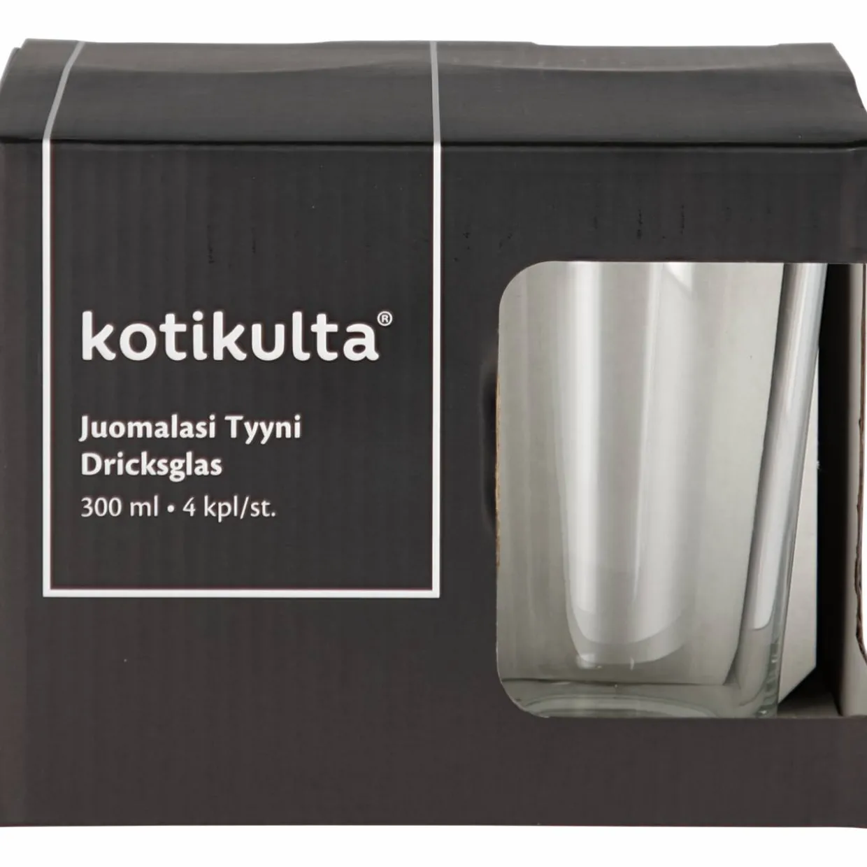 Juomalasi Kotikulta 4 kpl 300 ml Tyyni