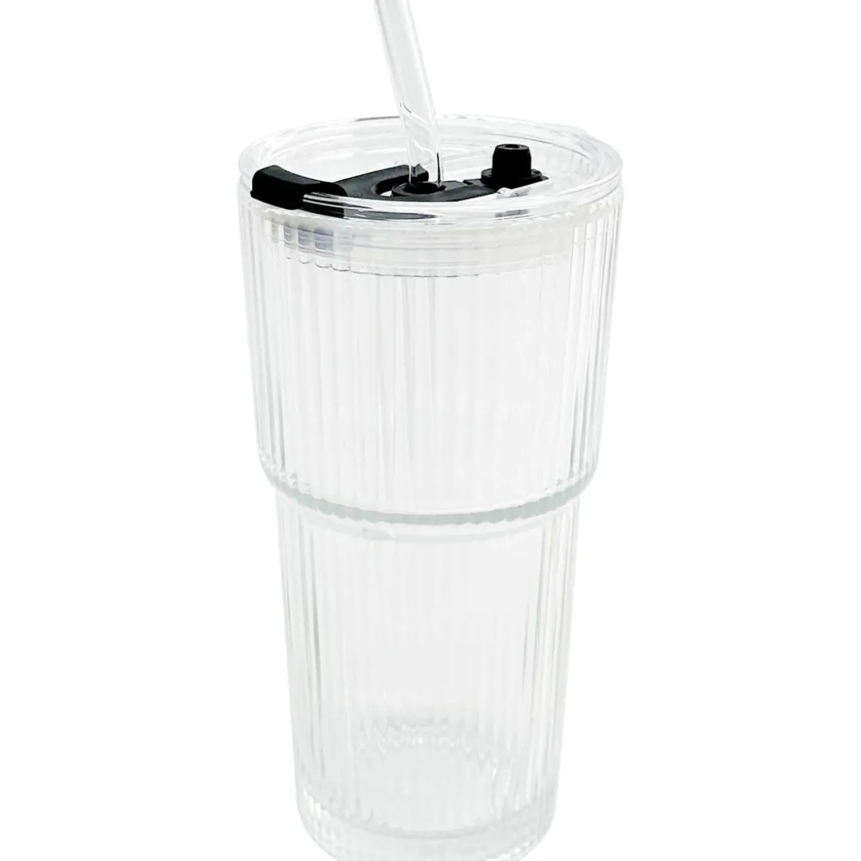 Juomalasi Kotikulta 550 ml kannella ja pillillä