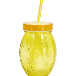 Juomalasi Kotikulta 450 ml pillillä sitruuna