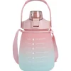 Juomapullo Miny 1,2 l turkoosi/pinkki