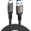 Kaapeli Mobia USB-A 3.1 - USB Type-C 60 W, 1 m
