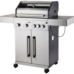 Kaasugrilli BBQ King Pro Series, 4 + 1 poltinta, lasi-ikkuna