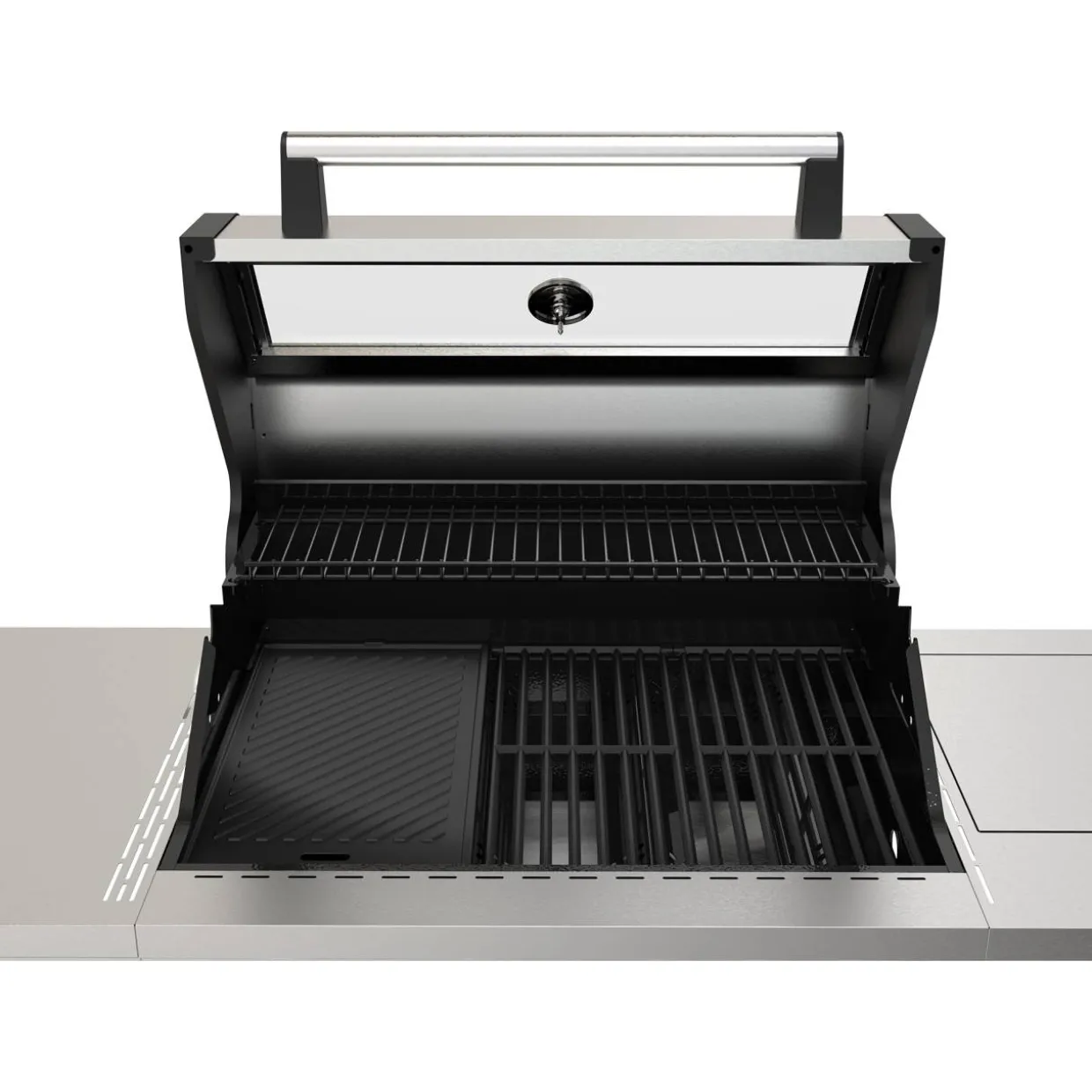 Kaasugrilli BBQ King Pro Series, 4 + 1 poltinta, lasi-ikkuna