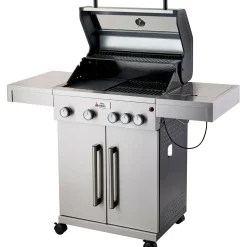 Kaasugrilli BBQ King Pro Series, 4 + 1 poltinta, lasi-ikkuna