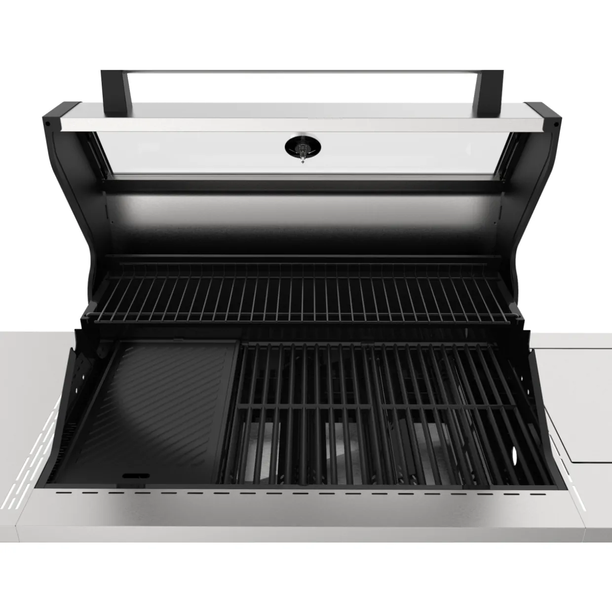 Kaasugrilli BBQ King Pro Series, 5 + 1 poltinta, lasi-ikkuna