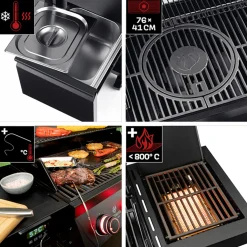 Kaasugrilli Landmann Rexon Cool Black MaxX 4.1 Sapphire black
