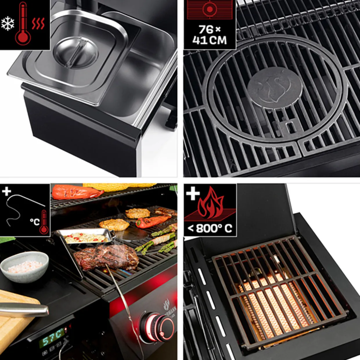 Kaasugrilli Landmann Rexon Cool Black MaxX 4.1 Sapphire black
