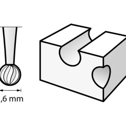 Kaiverrusterä Dremel 106 pieni 1,6 mm 3 kpl