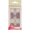 Kakkukoriste FunCakes 24 kpl kukkalajitelma violetti, syötävä