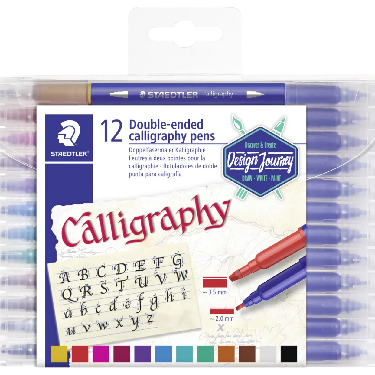 Kalligrafiatussi Staedtler 12 kpl kaksipäinen