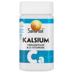 Kalsium+Magnesium ja D-vitamiini Sana-sol 120 kpl