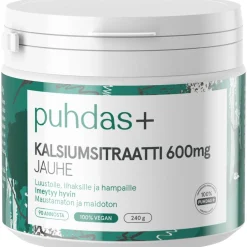 Kalsiumsitraatti Puhdas+ 600 mg 240 g