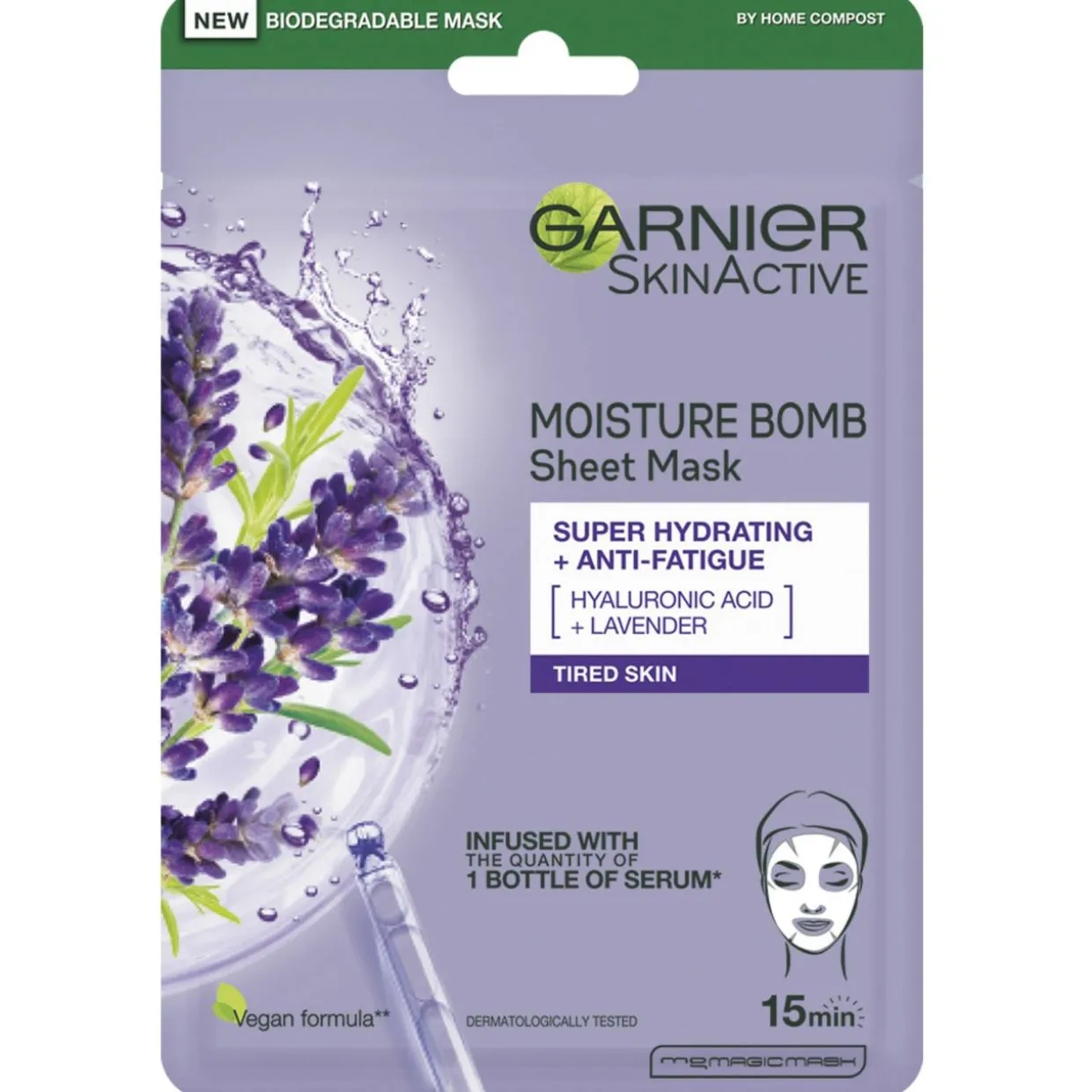 Kangasnaamio Garnier 28 g Moisture Bomb Super Hydrating + Anti-Fatigue