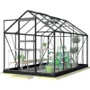 Kasvihuone Lykke Glass 6,2m2, musta