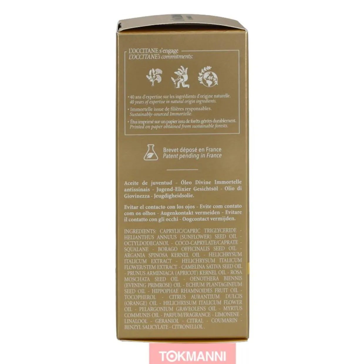 Kasvoöljy, L'Occitane 30 ml Immortelle Divine Youth