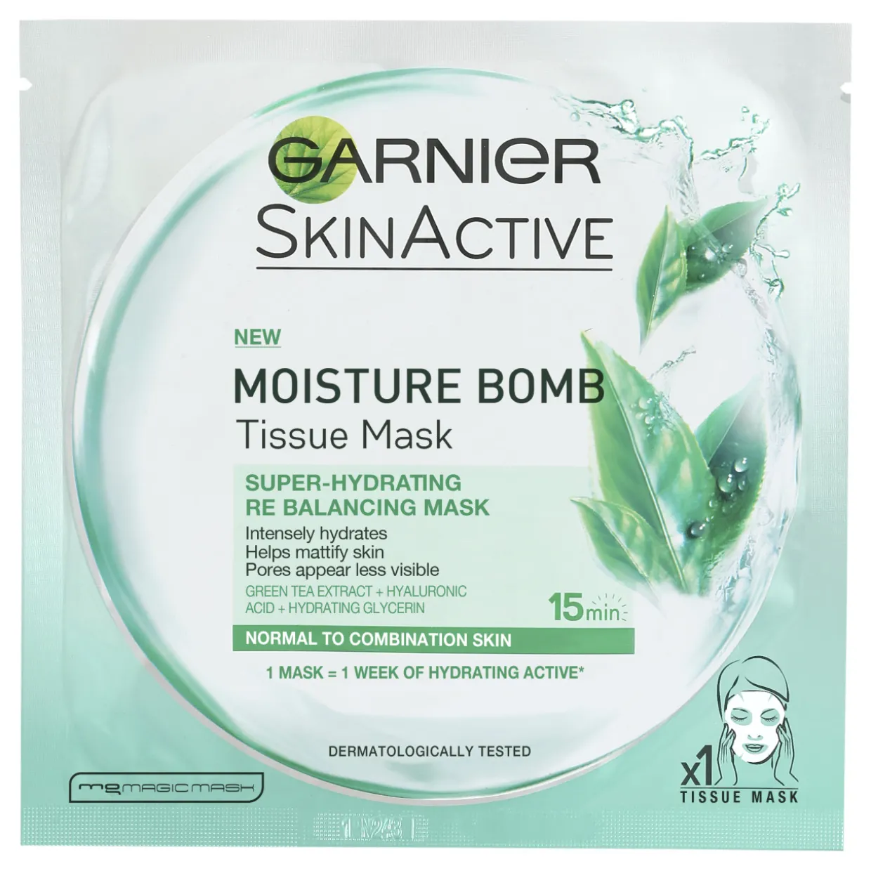 Kasvonaamio 32 g Moisture Bomb normaalille ja sekaiholle