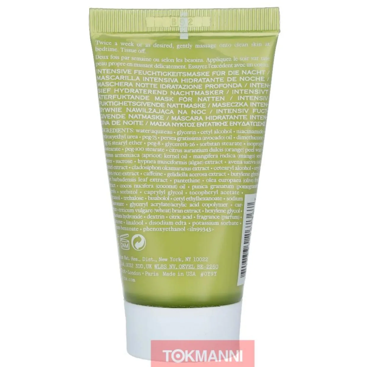 Kasvonaamio, Origins 30 ml Drink Up Intensive Overnight Avocado & Swiss Glacier Water