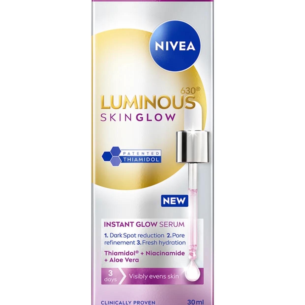 Kasvoseerumi Nivea 30 ml Luminous630 Skin Glow Instant Glow Serum