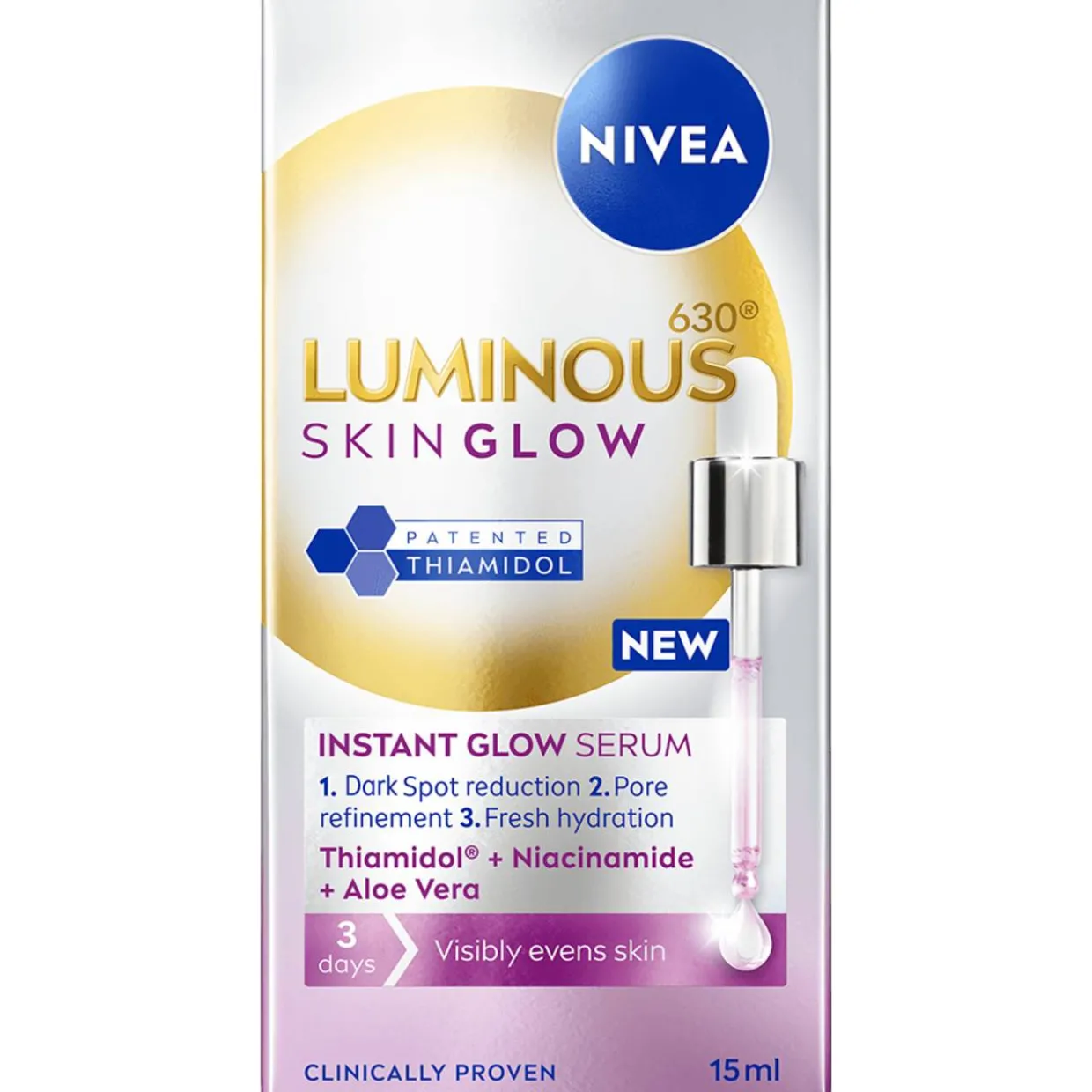 Kasvoseerumi Nivea 15 ml Luminous630 Skin Glow Instant Glow Serum