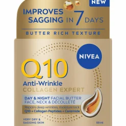 Kasvovoi Nivea Q10 50 ml Anti-Wrinkle Collagen Expert Day & Night Facial Butter