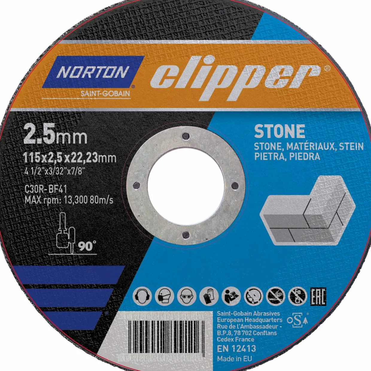 Katkaisulaikka Norton Clipper 115x2,5x22,23mm Stone