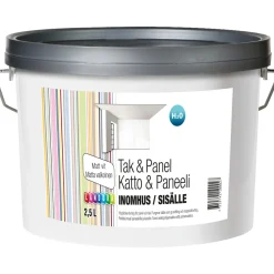 Katto- ja paneelimaali 2,5 l valkoinen