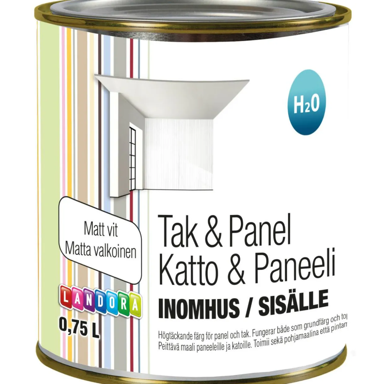 Katto- ja paneelimaali 0,75 l valkoinen