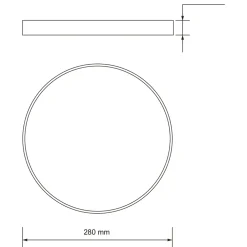 Kattovalaisin Airam Aias 280 22 W 2500 lm IP20 CCT