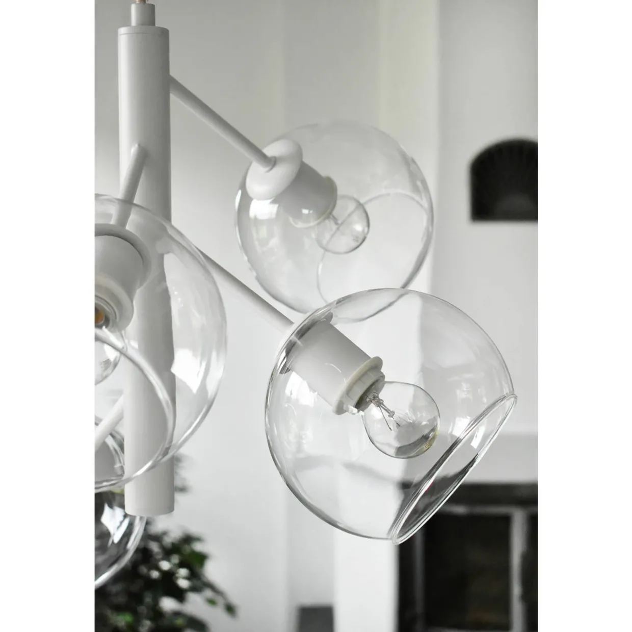 Kattovalaisin Aneta Lighting Atom 5-osainen, valkoinen/kirkas