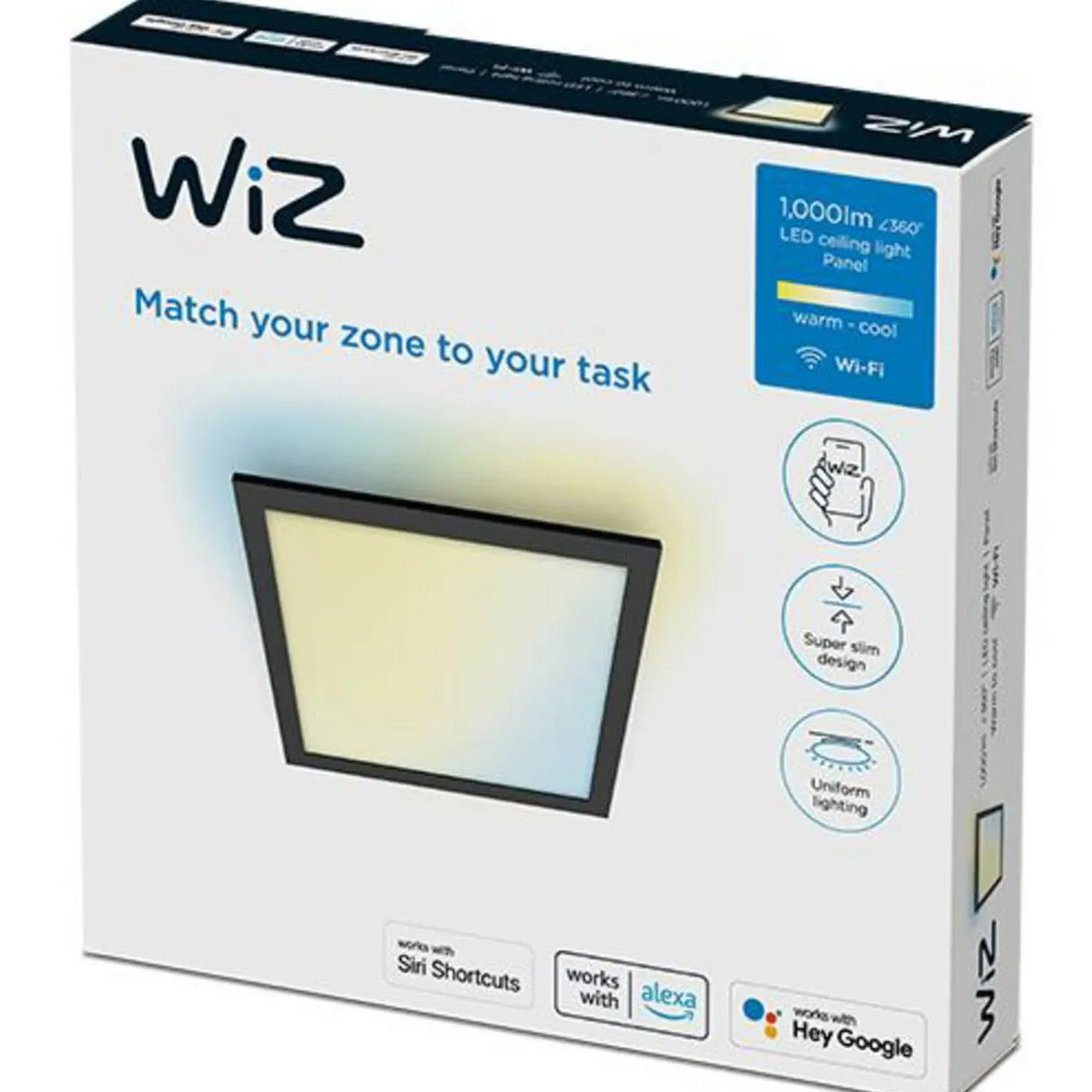 Kattovalaisin WiZ Panel musta SQ 12W 27-65K TW