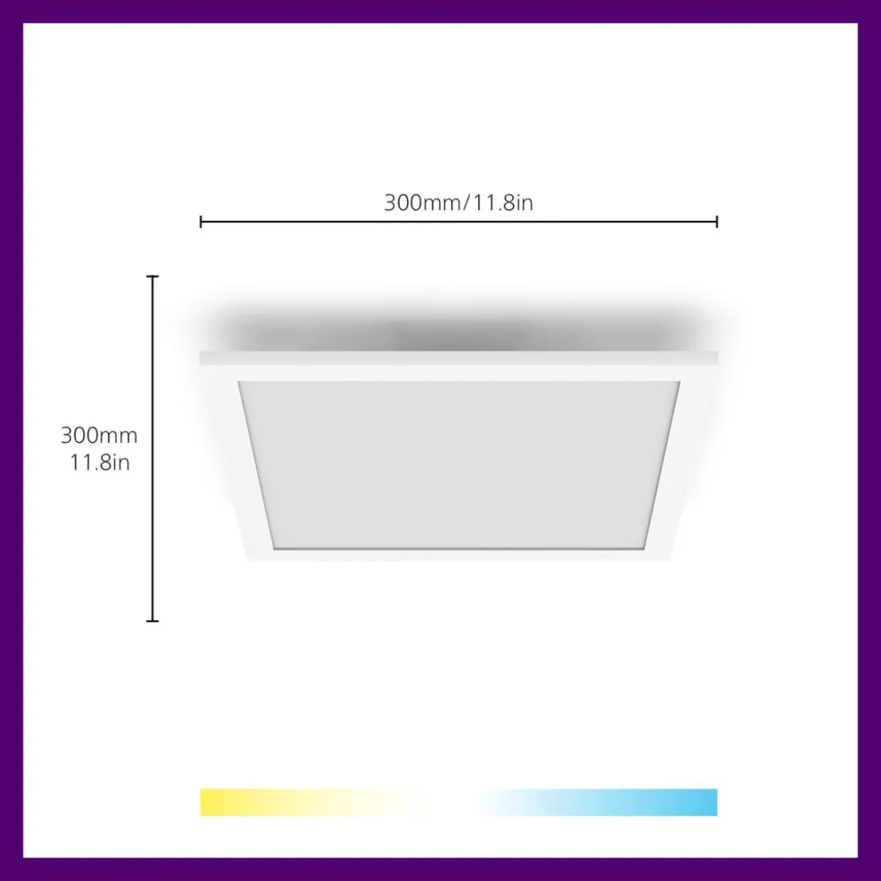 Kattovalaisin WiZ Panel valkoinen SQ 12W 27-65K TW