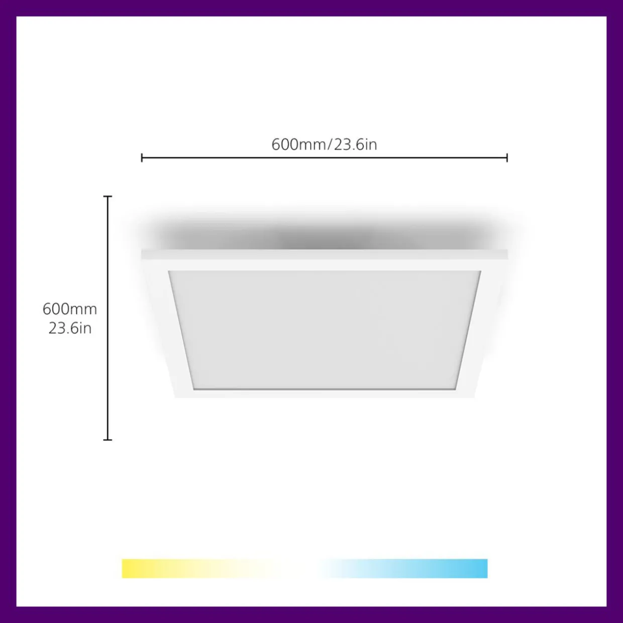 Kattovalaisin WiZ Panel valkoinen SQ 36W 27-65K TW