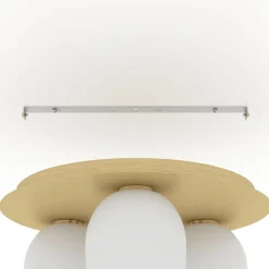 Kattovalaisin EGLO Manzanares 3x40W Ø45cm harjattu messinki/kulta/valkoinen mattalasi
